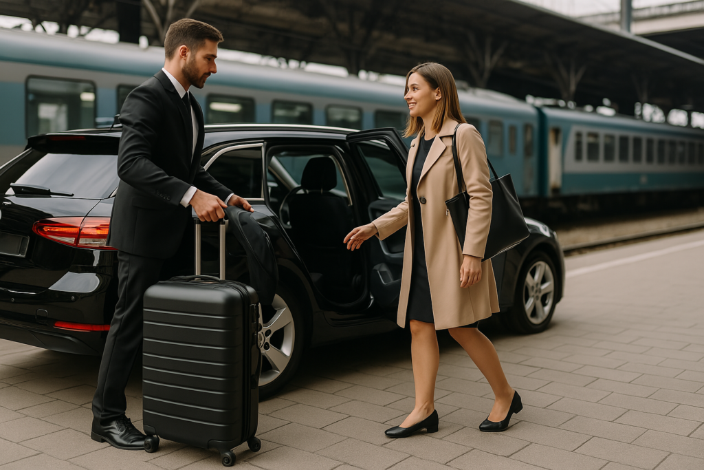 Van noir VTC à Nice