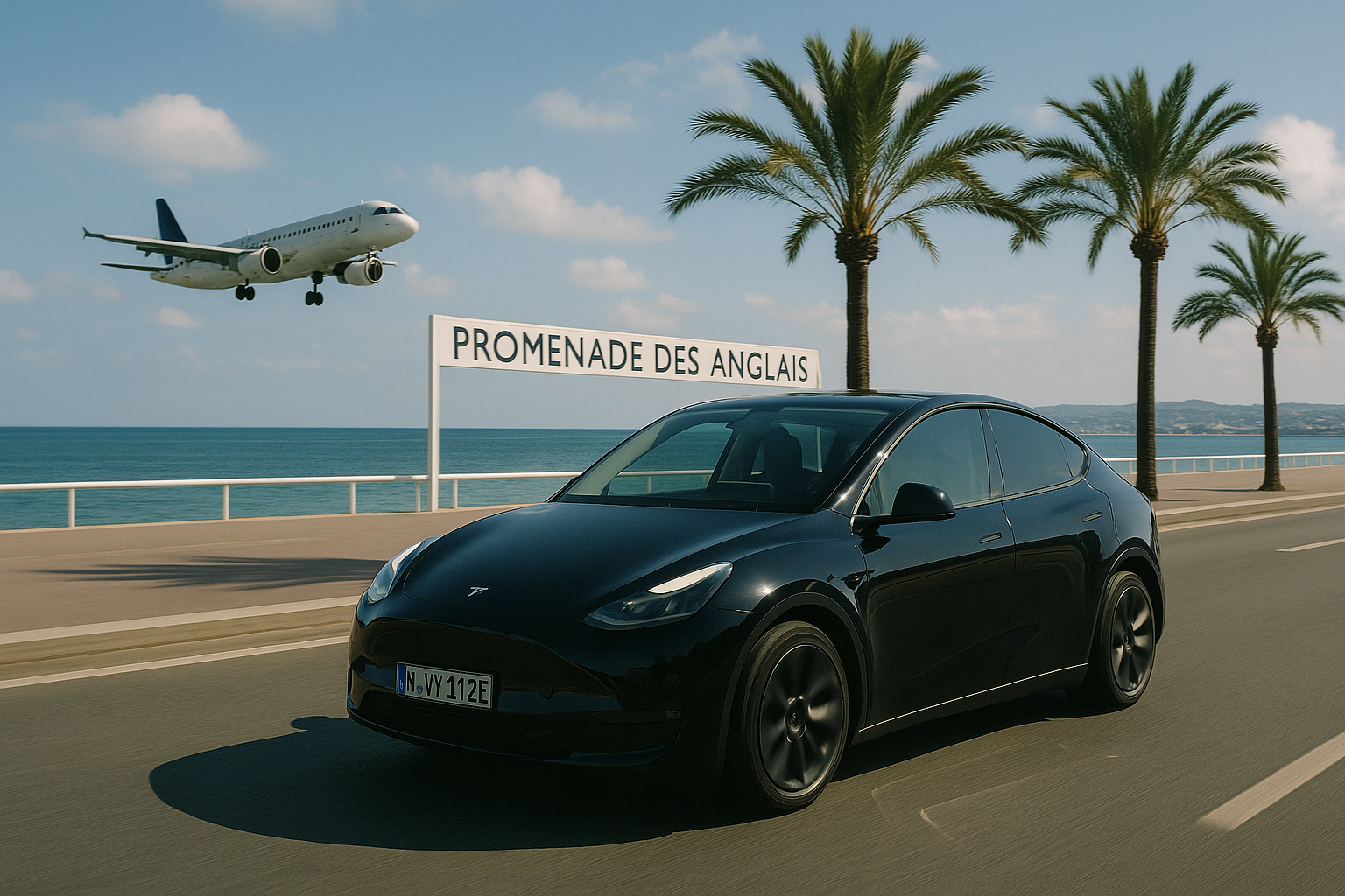 Tesla, Model Y, promenade des Anglais Nice